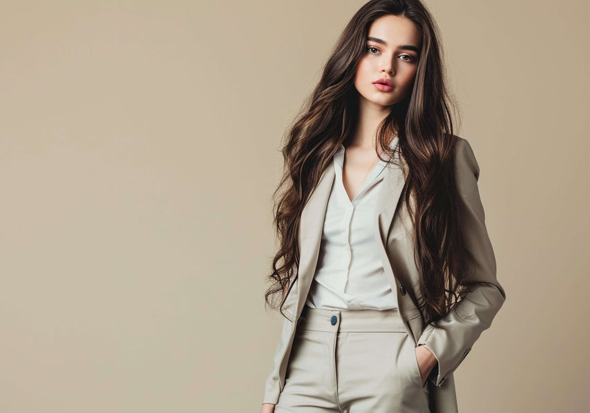Suit with skirt