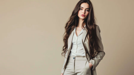 Suit with skirt