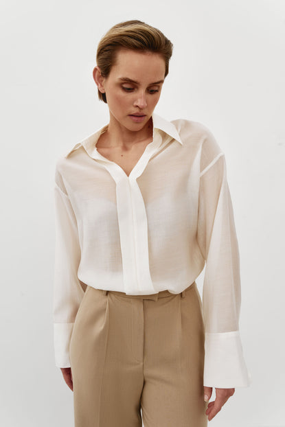 Woman White Blouse