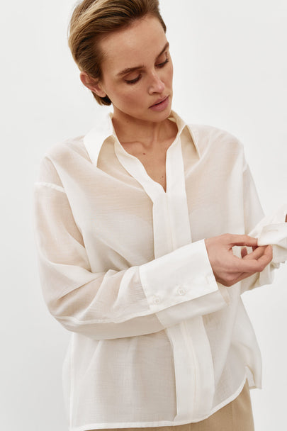 Woman White Blouse