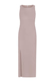 Midi sheath dress with a slit