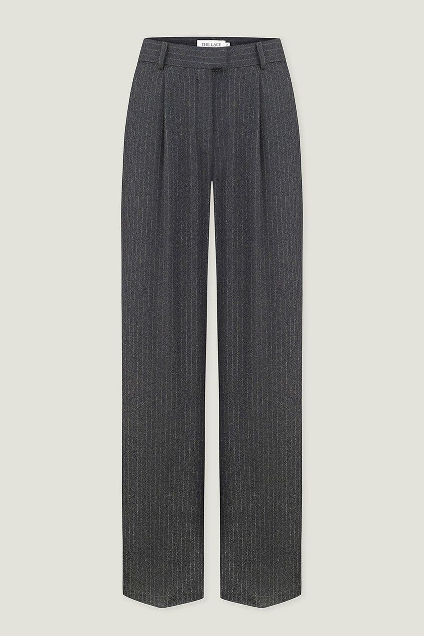 Woolen palazzo trousers in gray