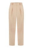 Linen pants with tucks