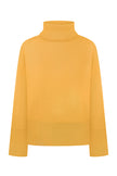 Knitted sweater with a voluminous neck