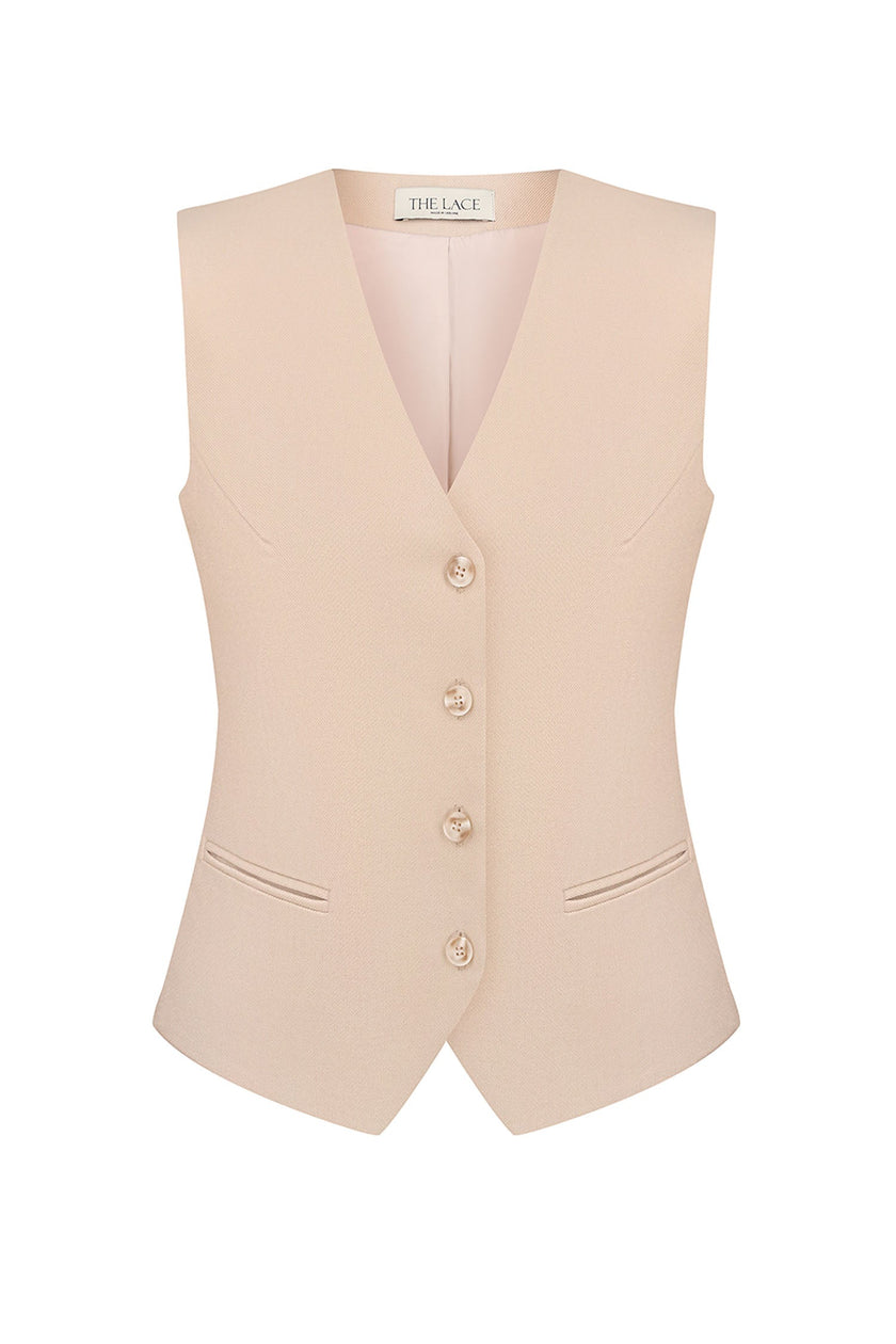 Classic vest in sand color