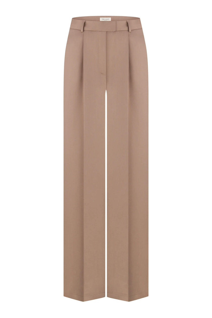 Palazzo pants in cappuccino/navy blue/black