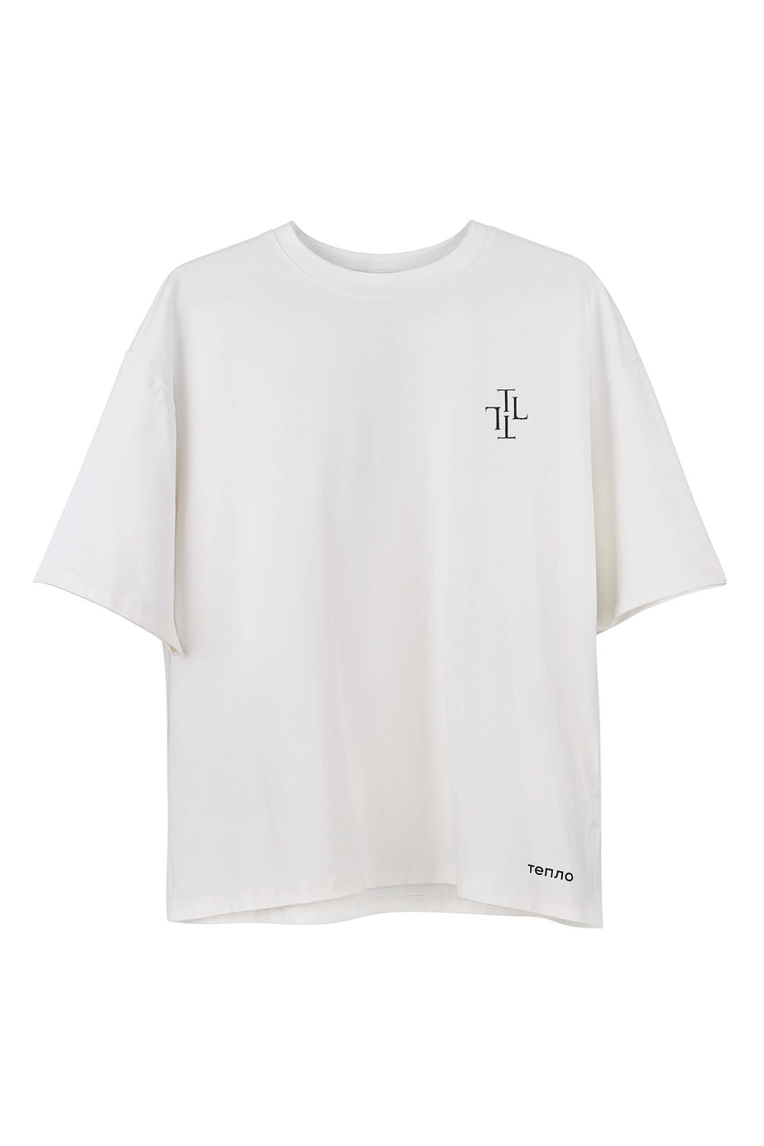 T-shirt THE LACE x TEPLO in black/milk