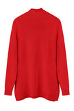 Knitted sweater in sky blue/red/nude