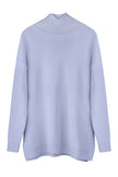 Knitted sweater in sky blue/red/nude