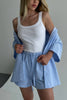 Light cotton shorts with drawstring
