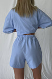 Light cotton shorts with drawstring