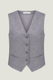Сlassic woolen vest in gray