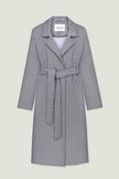 Woolen coat-robe in gray