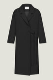 The straight-cut coat in black color
