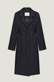 Woolen coat-robe in gray