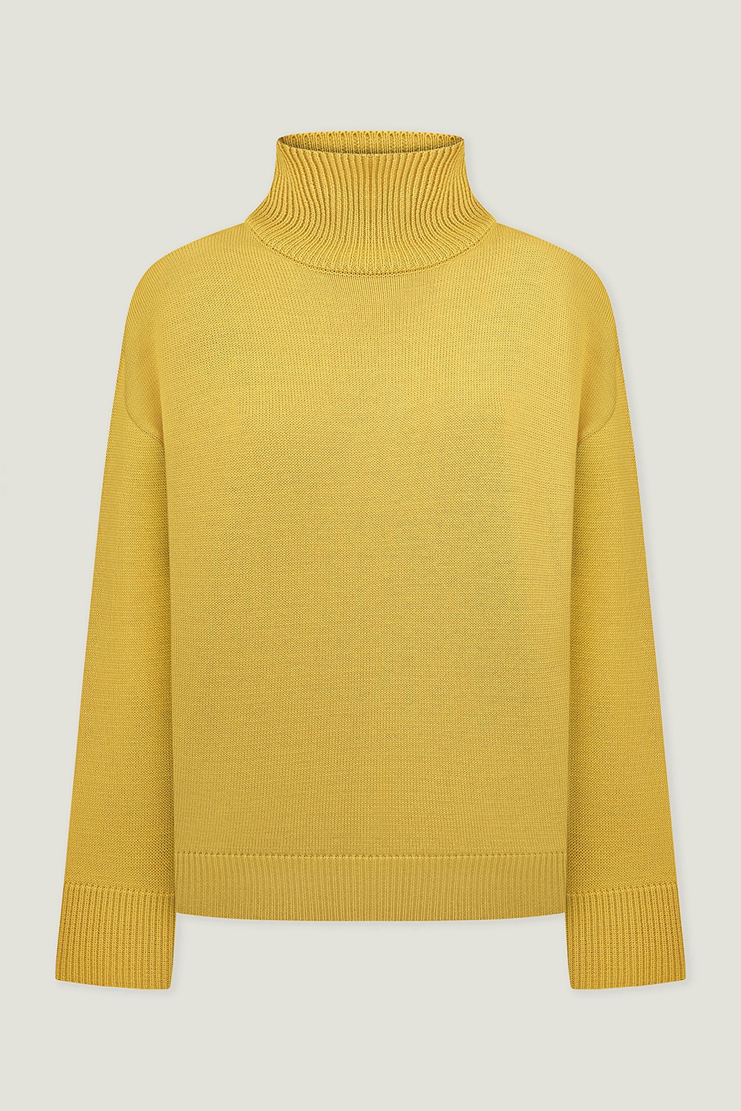 Merino wool sweater with neckline in milk