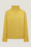 Merino wool sweater with neckline in milk