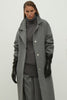 Woolen coat-robe in gray