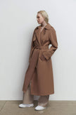 Trenchcoat oversized in brown/blue gray