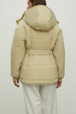 Women's jacket with a belt