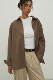 Сhocolate shirt with patch pocket