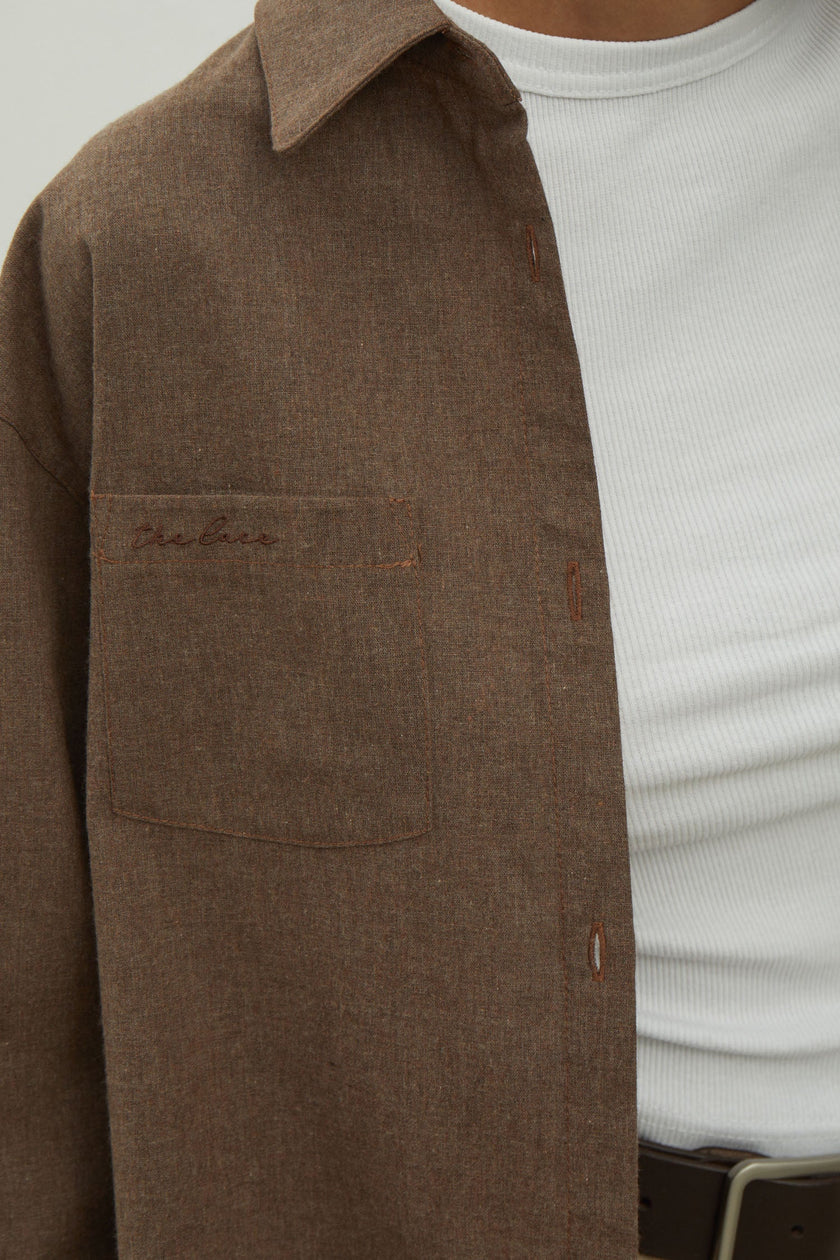 Сhocolate shirt with patch pocket