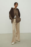 Сhocolate shirt with patch pocket