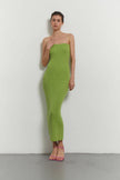Knitted midi bandeau-style dress