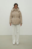 Women's jacket with a belt