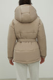 Women's jacket with a belt