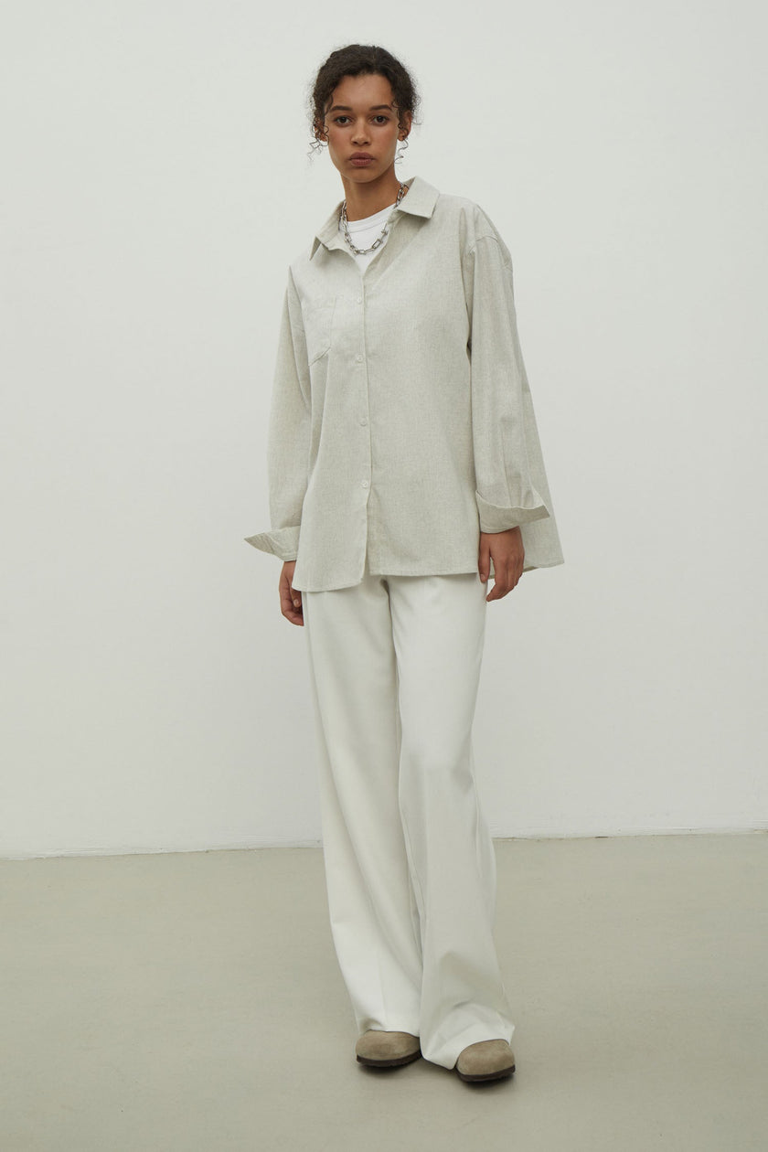 Сhocolate shirt with patch pocket