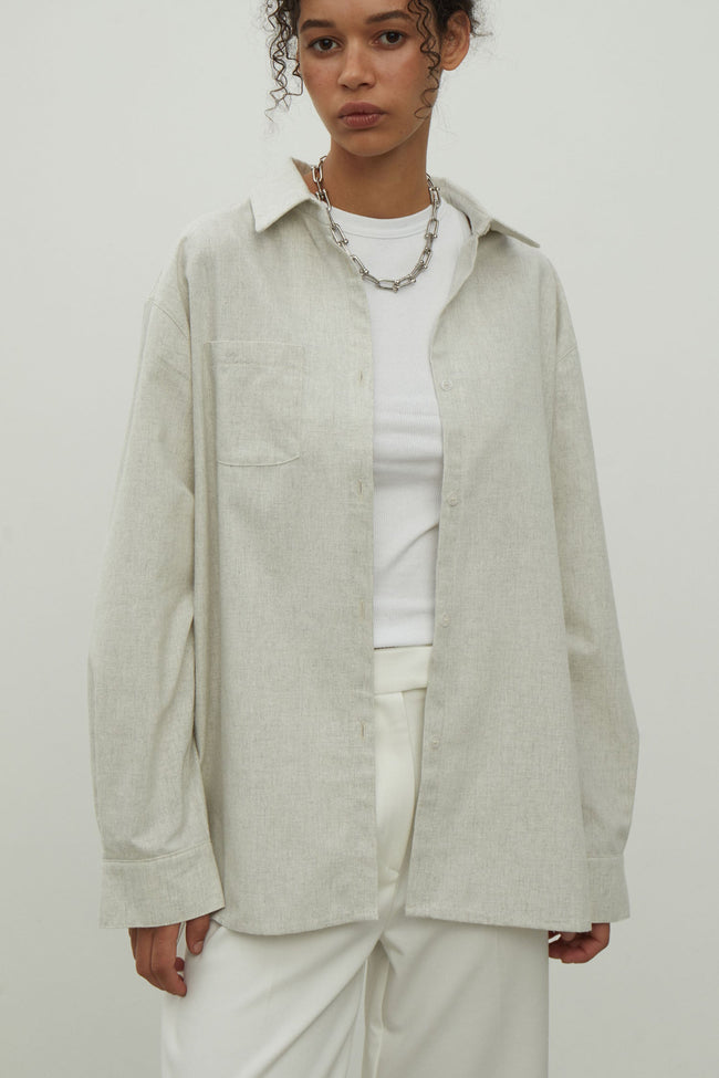 Сhocolate shirt with patch pocket