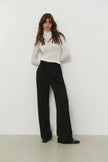 Palazzo pants in cappuccino/navy blue/black