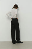 Palazzo pants in cappuccino/navy blue/black