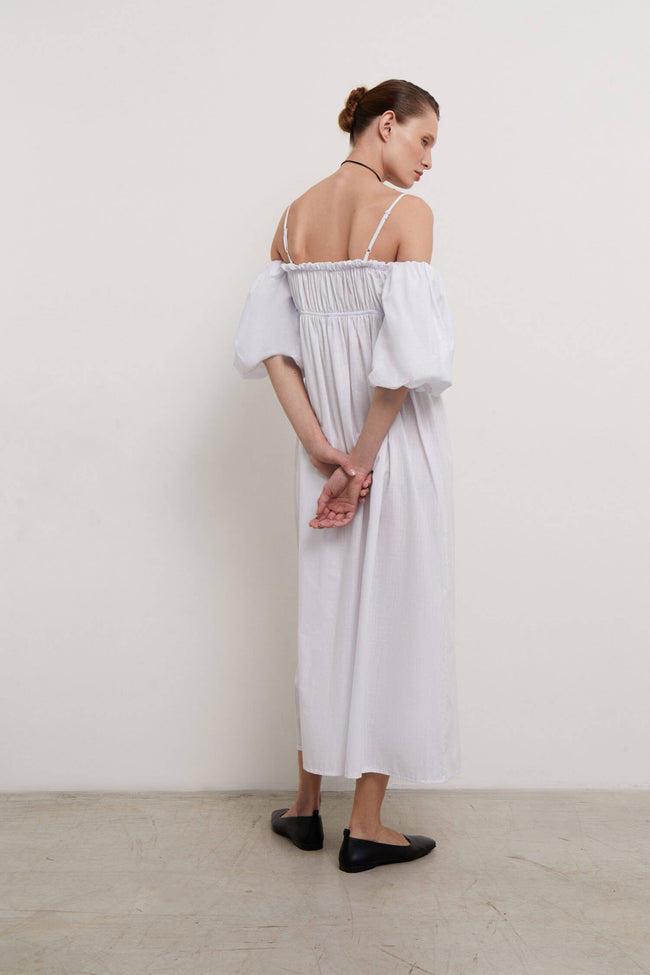 Off-the-shoulder midi dress