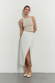 Jersey top in cream