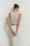 Jersey top in cream