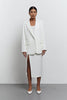 Single-breasted blazer in white/black