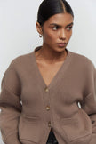 Knitted cardigan with pockets