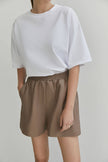 Faux leather shorts