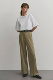 Palazzo pants in cream/olive/white