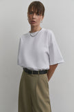 Palazzo pants in cream/olive/white