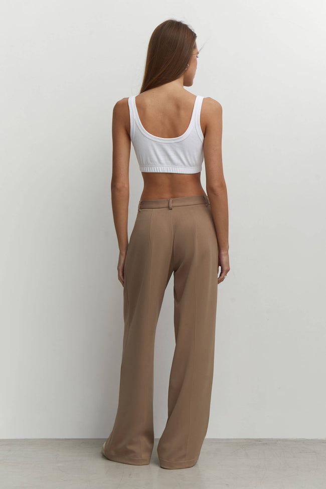 Low-waisted palazzo pants
