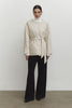 Quilted jacket with a belt
