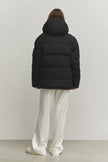 Boyfriend style winter jacket in blue