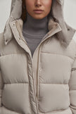 Boyfriend style winter jacket in red