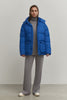 Boyfriend style winter jacket in blue